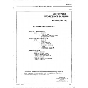 Hitachi LX-30 Wheel Loader set of Service Manuals