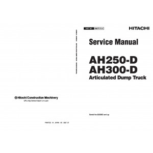 Hitachi AH250D and AH300D Articulated Dump Truck set of Service Manuals