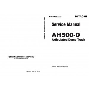 Hitachi AH500-D Articulated Dump Truck set of Service Manuals