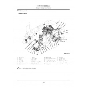 Hitachi Zaxis 360W-3 Wheeled Material Handler set of Service Manuals