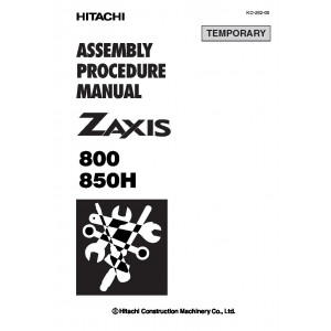 Hitachi Zaxis 800 and Zaxis 850H Crawler Excavator set of Service Manuals