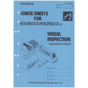 Hitachi EX2500 Crawler Excavator set of Service Manuals