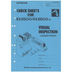 Hitachi EX2500-5 Crawler Excavator set of Service Manuals