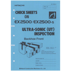 Hitachi EX2500 Crawler Excavator set of Service Manuals