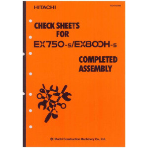 Hitachi EX750-5 and EX800H-5 Crawler Excavator set of Service Manuals