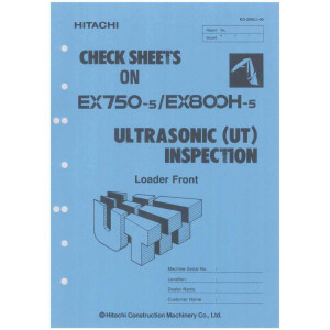 Hitachi EX750-5 and EX800H-5 Crawler Excavator set of Service Manuals