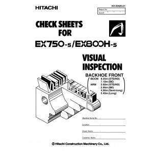 Hitachi EX750-5 and EX800H-5 Crawler Excavator set of Service Manuals