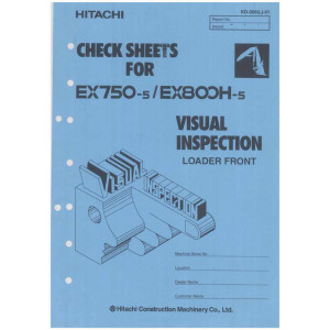 Hitachi EX750-5 and EX800H-5 Crawler Excavator set of Service Manuals