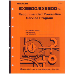 Hitachi EX5500 Hydraulic Excavator set of Service Manuals