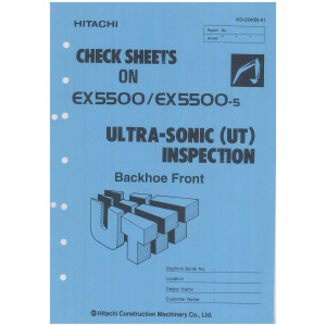 Hitachi EX5500-5 Hydraulic Excavator set of Service Manuals