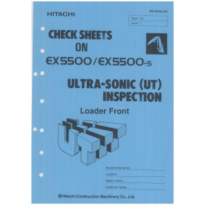 Hitachi EX5500 Hydraulic Excavator set of Service Manuals