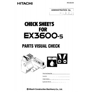 Hitachi EX3600-5 Crawler Excavator set of Service Manuals