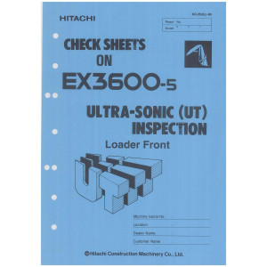 Hitachi EX3600-5 Crawler Excavator set of Service Manuals