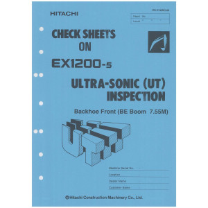 Hitachi EX1200-5C (Cummins Engine) Hydraulic Excavator set of Service Manuals