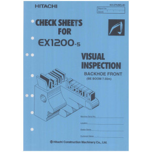 Hitachi EX1200-5D Hydraulic Excavator set of Service Manuals