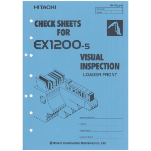 Hitachi EX1200-5D Hydraulic Excavator set of Service Manuals