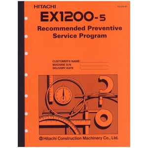 Hitachi EX1200-5D Hydraulic Excavator set of Service Manuals