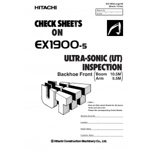 Hitachi EX1900-5 Hydraulic Excavator set of Service Manuals