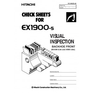 Hitachi EX1900-5 Hydraulic Excavator set of Service Manuals