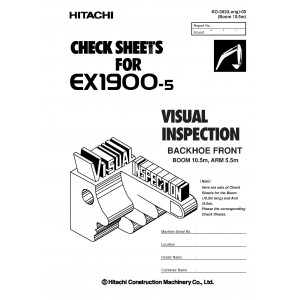 Hitachi EX1900-5 Hydraulic Excavator set of Service Manuals