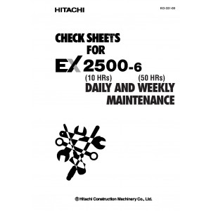 Hitachi EX2500-6 Crawler Excavator set of Service Manuals