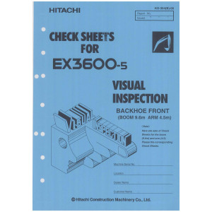 Hitachi EX3600-5 Crawler Excavator set of Service Manuals