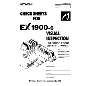 Hitachi EX1900-6 Hydraulic Excavator set of Service Manuals