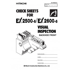 Hitachi EX2600-6 Hydraulic Excavator set of Service Manuals