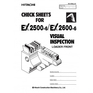 Hitachi EX2500-6 Crawler Excavator set of Service Manuals