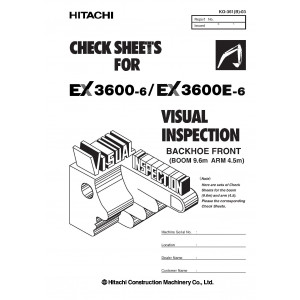 Hitachi EX3600-6 Hydraulic Excavator set of Service Manuals