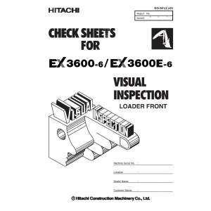 Hitachi EX3600-6 Hydraulic Excavator set of Service Manuals