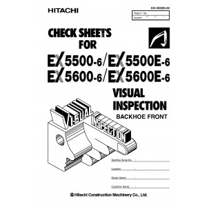 Hitachi EX5600E-6 Hydraulic Excavator set of Service Manuals