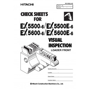 Hitachi EX5600E-6 Hydraulic Excavator set of Service Manuals