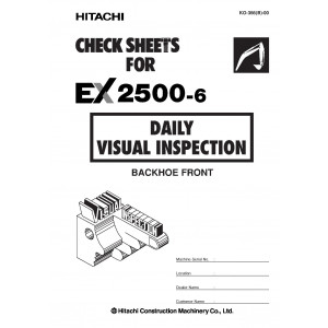 Hitachi EX2500-6 Crawler Excavator set of Service Manuals