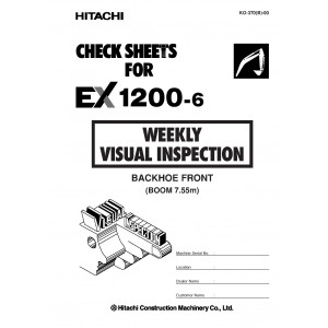 Hitachi EX1200-6 Hydraulic Excavator set of Service Manuals