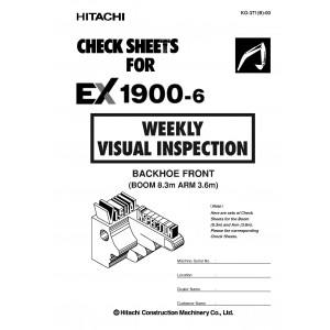 Hitachi EX1900-6 Hydraulic Excavator set of Service Manuals