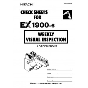 Hitachi EX1900-6 Hydraulic Excavator set of Service Manuals