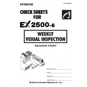 Hitachi EX2500-6 Crawler Excavator set of Service Manuals