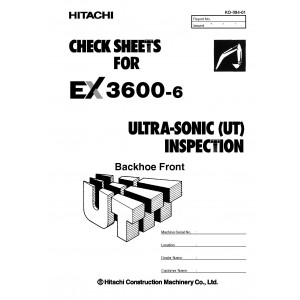 Hitachi EX3600-6 Hydraulic Excavator set of Service Manuals