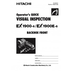 Hitachi EX1900E-6 Electric Excavator set of Service Manuals