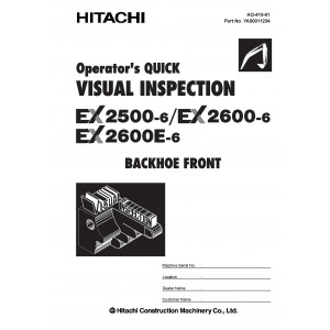 Hitachi EX2600E-6 Electric Excavator set of Service Manuals