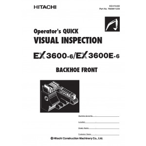 Hitachi EX3600-6 Hydraulic Excavator set of Service Manuals