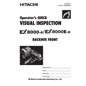 Hitachi EX8000-6B Hydraulic Excavator set of Service Manuals