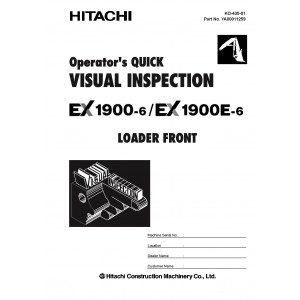 Hitachi EX1900-6 Hydraulic Excavator set of Service Manuals