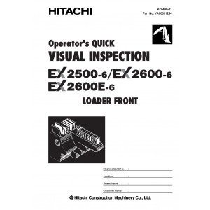 Hitachi EX2500-6 Crawler Excavator set of Service Manuals