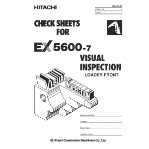 Hitachi EX5600-7B (Tier 4 Final Cummins engine) Hydraulic Excavator set of Service Manuals