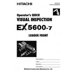 Hitachi EX5600-7 Hydraulic Excavator set of Service Manuals