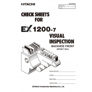 Hitachi EX1200-7B (Tier 4 Final Cummins engine) Hydraulic Excavator set of Service Manuals