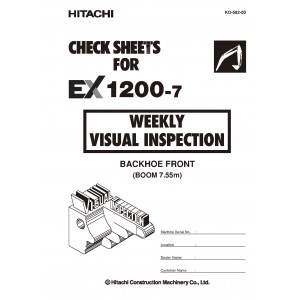 Hitachi EX1200-7 (FCO Cummins engine) Hydraulic Excavator set of Service Manuals