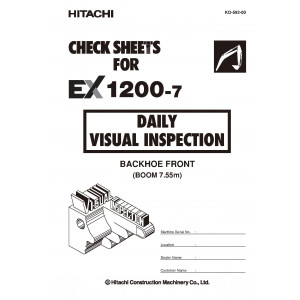 Hitachi EX1200-7 (FCO Cummins engine) Hydraulic Excavator set of Service Manuals